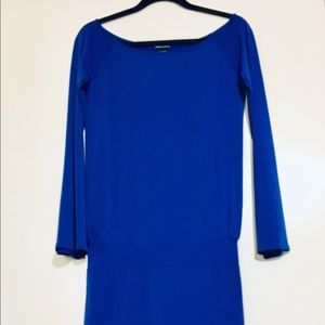 Beautiful Sapphire Blue, dropped waist, mini dress